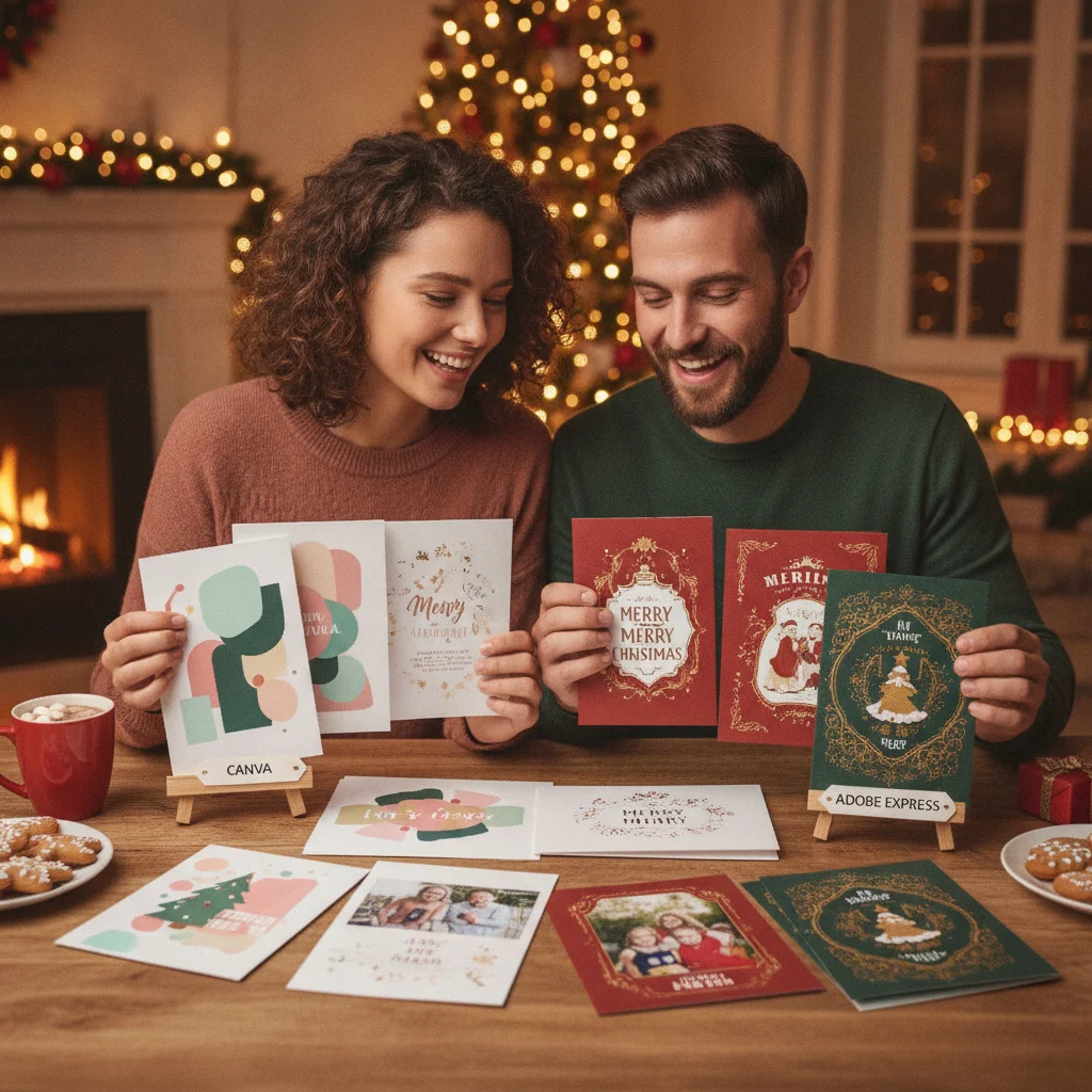 Canva vs Adobe Express for Christmas Cards: Which Is Better? — canva vs adobe express christmas cards (best apps) — Christmas card guide visual