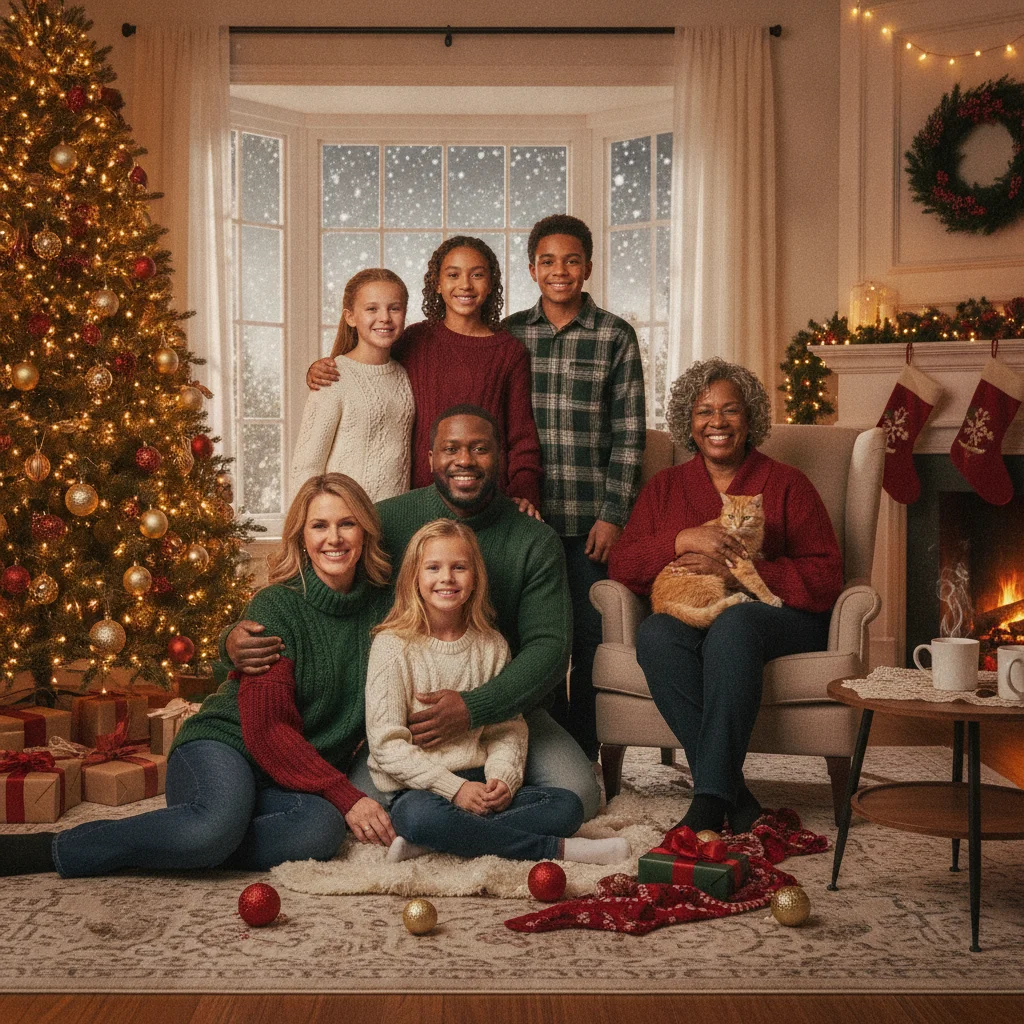 Inclusive Christmas Card Ideas for Blended Families — blended family Christmas card ideas — Christmas card guide visual