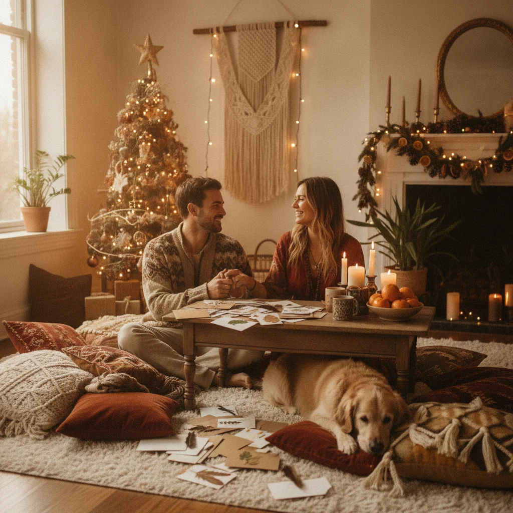 Free-Spirited Bohemian Christmas Card Ideas — boho bohemian style christmas card ideas — Christmas card guide visual