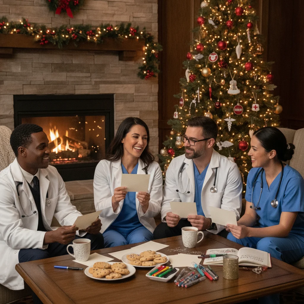 Grateful Christmas Card Ideas for Healthcare Workers — christmas card ideas for medical team doctors nurses — Christmas card guide visual
