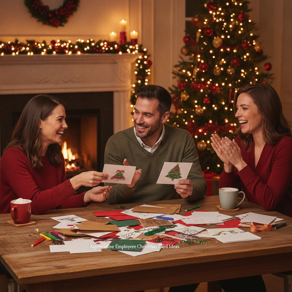 What Are Appreciative Christmas Card Ideas for Employees? — employee Christmas card ideas — Christmas card app guide visual