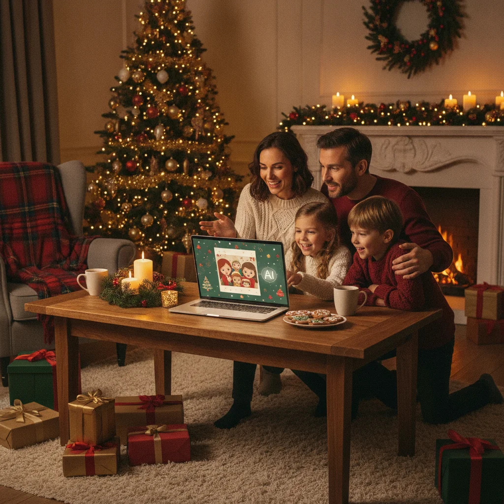 How Do You Make an AI Christmas Card From a Photo? — ai christmas card from photo (christmas photos) — festive Christmas photo example