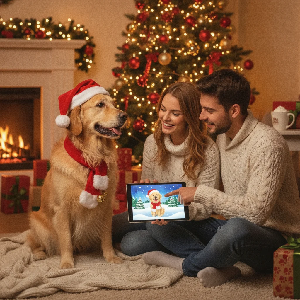How Do You Create an AI Christmas Dog Picture? (christmas photos) — Christmas card guide visual
