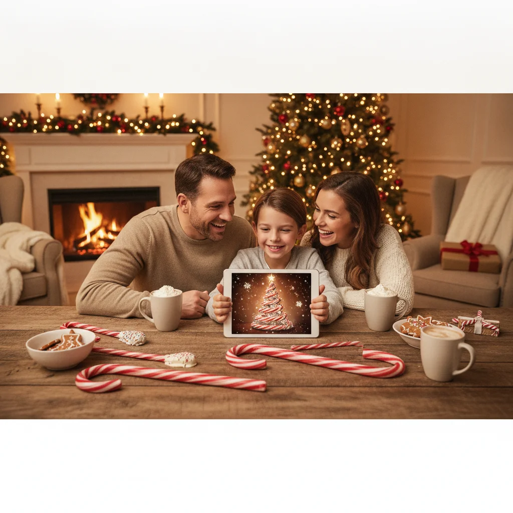 How to Create an AI Christmas Photo With Candy Canes — ai christmas photo candy cane (christmas photos) — festive Christmas photo example