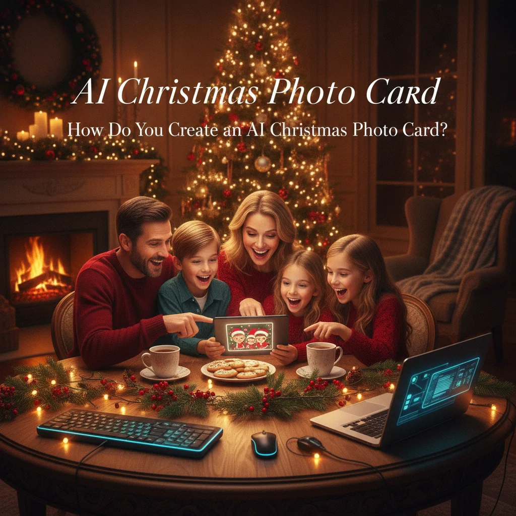 How Do You Create an AI Christmas Photo Card? (christmas photos) — festive Christmas photo example