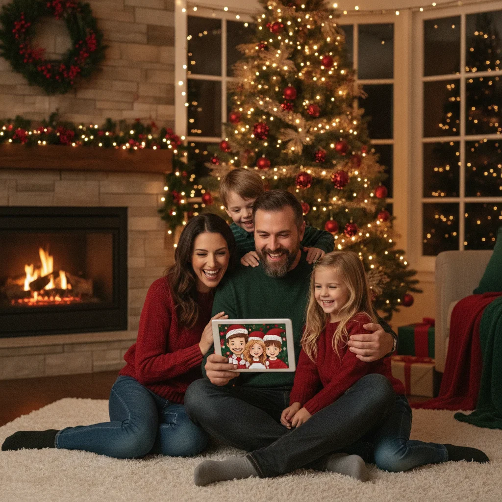 AI Family Christmas Portrait Generator (christmas photos) — Christmas card guide visual