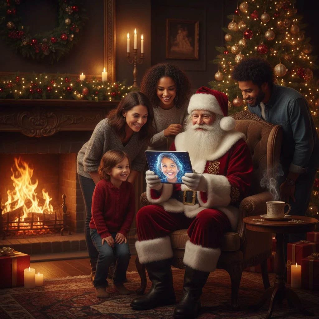 Create an AI Santa Christmas Portrait (christmas photos) — Christmas card guide visual
