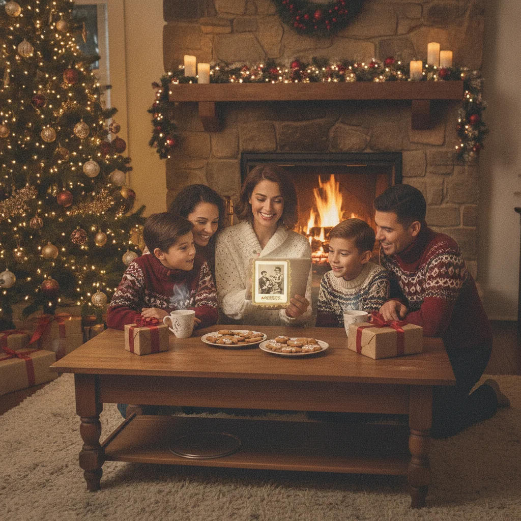 AI Vintage Christmas Photo Effect Generator (christmas photos) — festive Christmas photo example