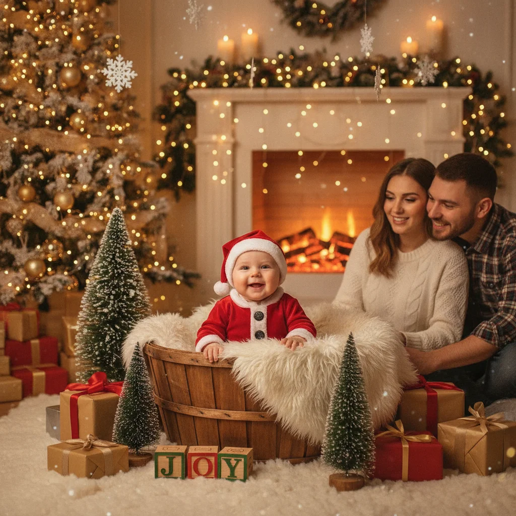 Adorable Baby Christmas Photo Ideas (christmas photos) — festive Christmas photo example