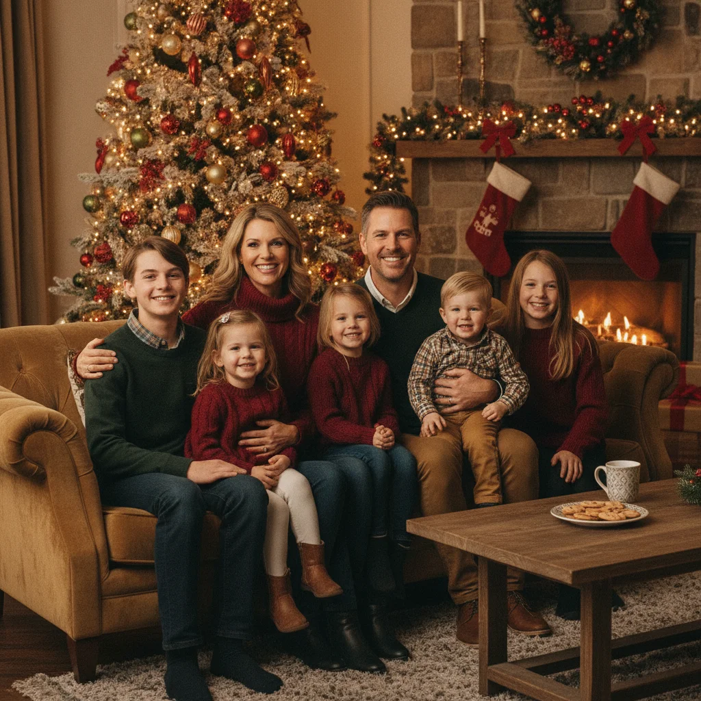 Blended Family Christmas Portrait Tips (christmas photos) — Christmas card guide visual