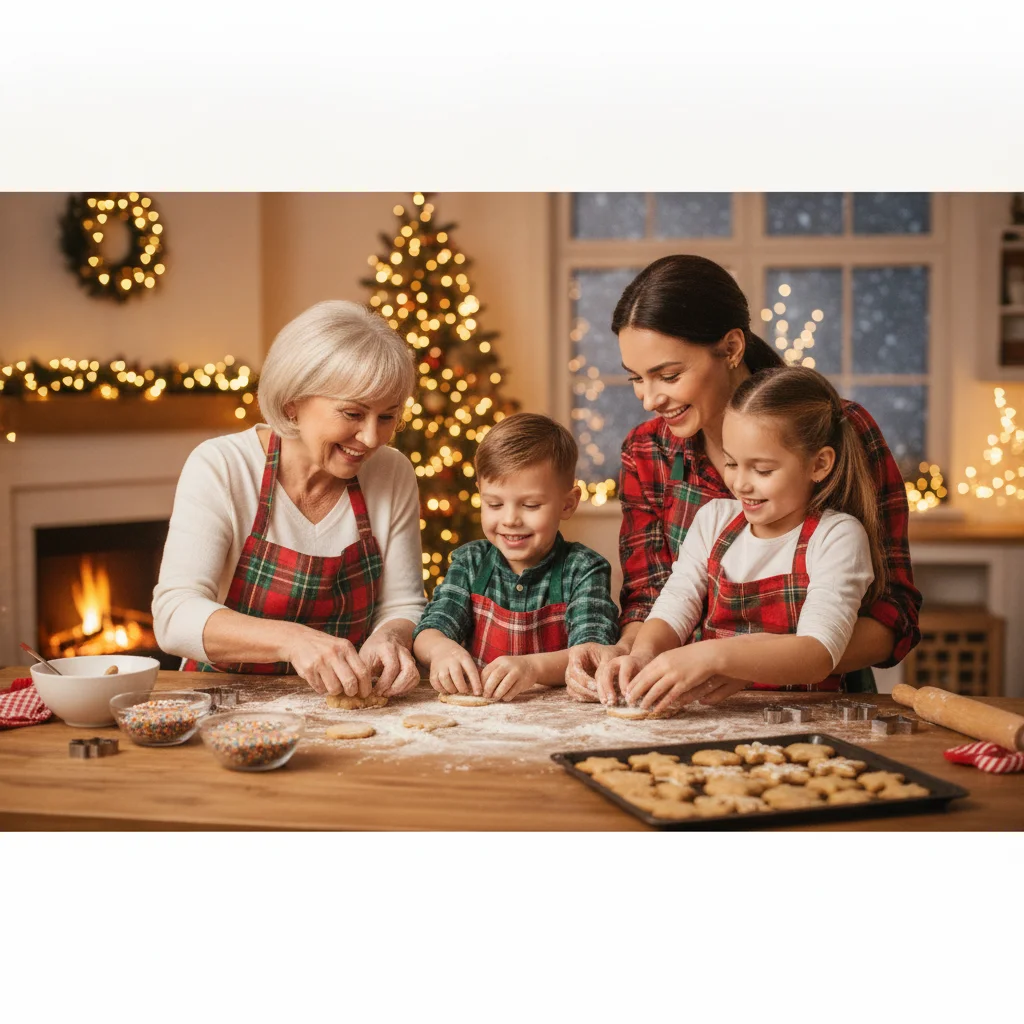 Christmas Cookie Baking Candid Photo Ideas — christmas cookie baking candid photos (christmas photos) — festive Christmas photo example