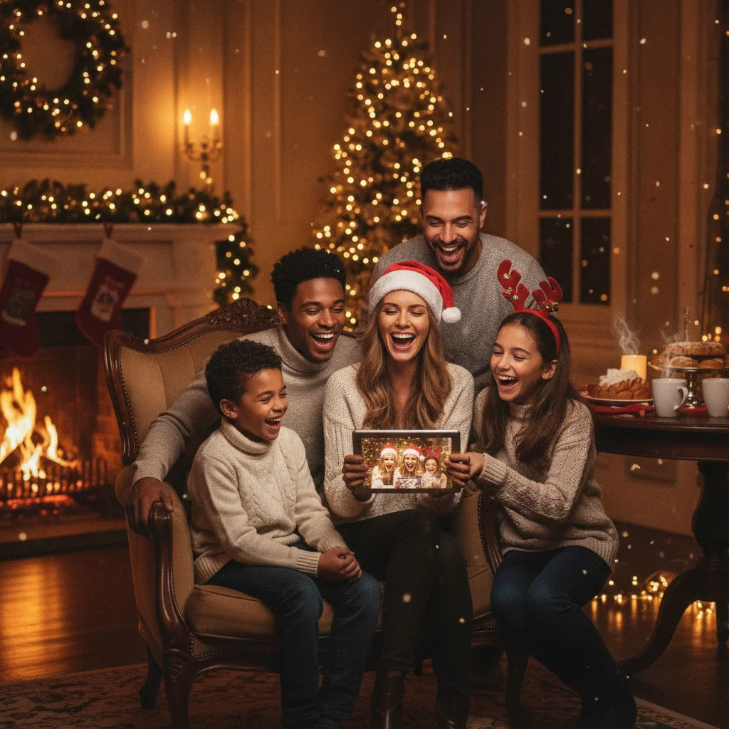 Which Christmas Photo App Is Best for Festive Portraits? (christmas photos) — festive Christmas photo example