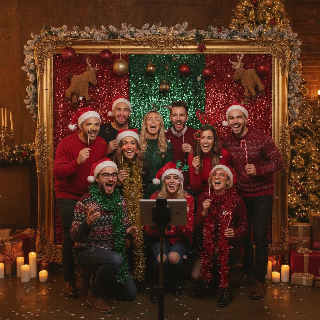 Christmas Photo Booth App for Parties and Events (christmas photos) — festive Christmas photo example