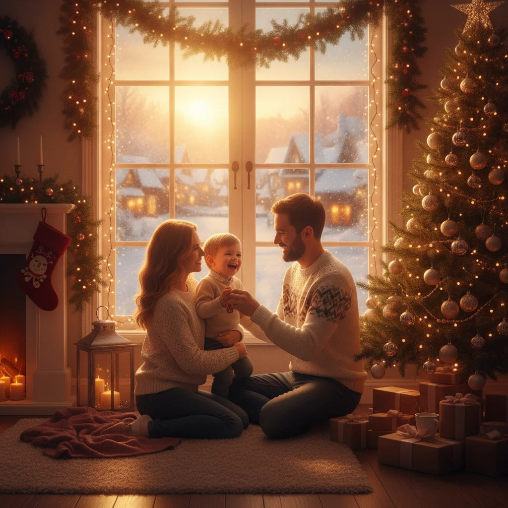 How Do You Photograph a Christmas Portrait With Window Light? — christmas window light portrait technique (christmas photos) — festive Christmas photo example