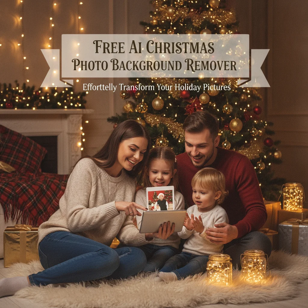 Free AI Christmas Photo Background Remover Tool (christmas photos) — festive Christmas photo example