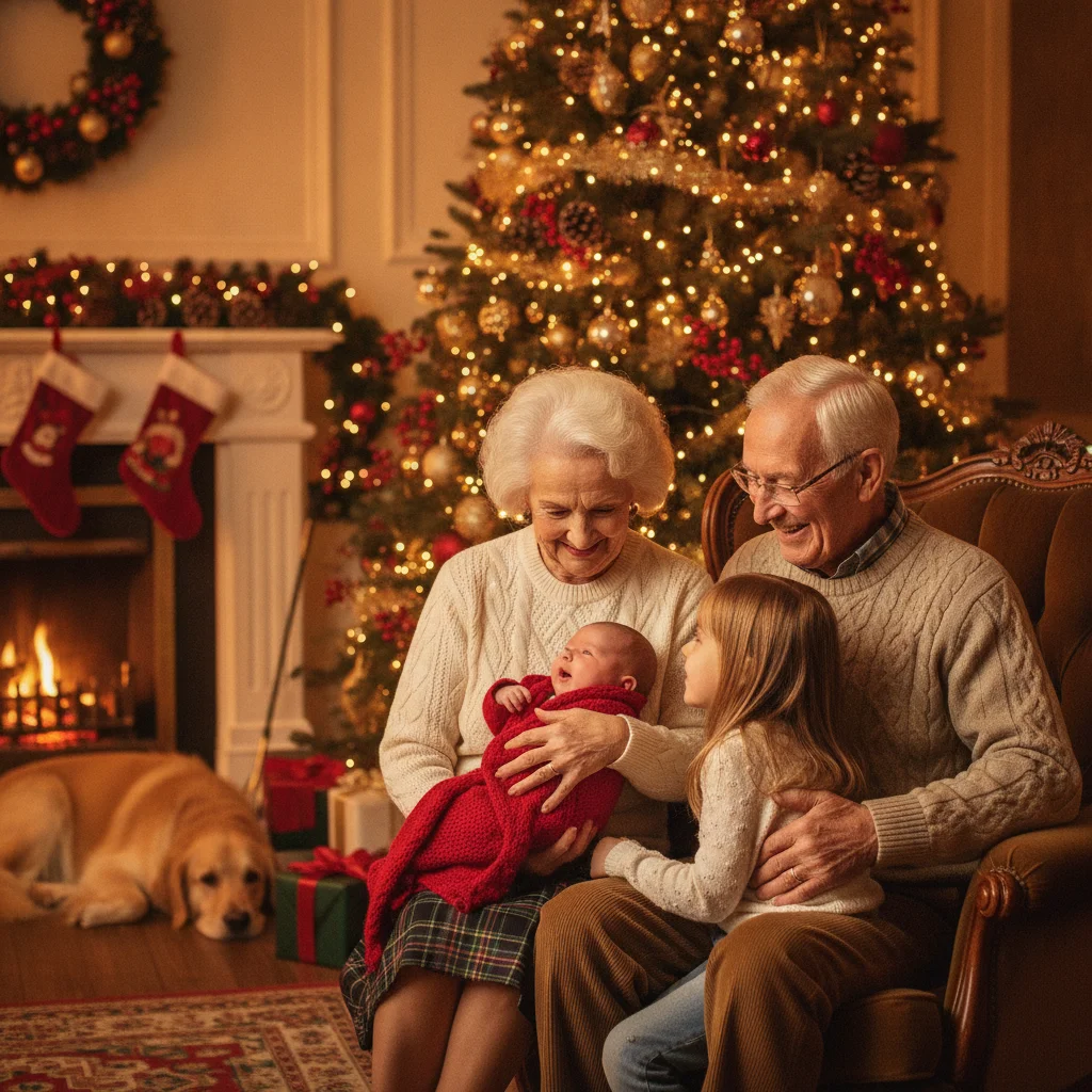 Heartwarming Grandparents Christmas Photo Ideas (christmas photos) — festive Christmas photo example