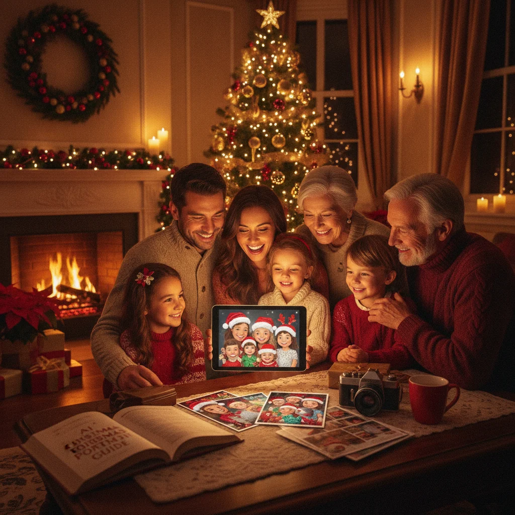How to Create an AI Christmas Portrait From a Photo (christmas photos) — festive Christmas photo example