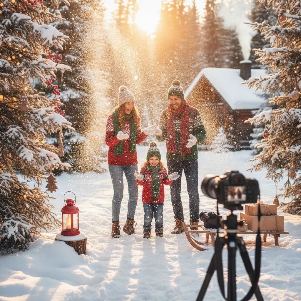 How Do You Take Well-Exposed Christmas Photos in Snow? — how to take Christmas photos in snow — festive Christmas photo example