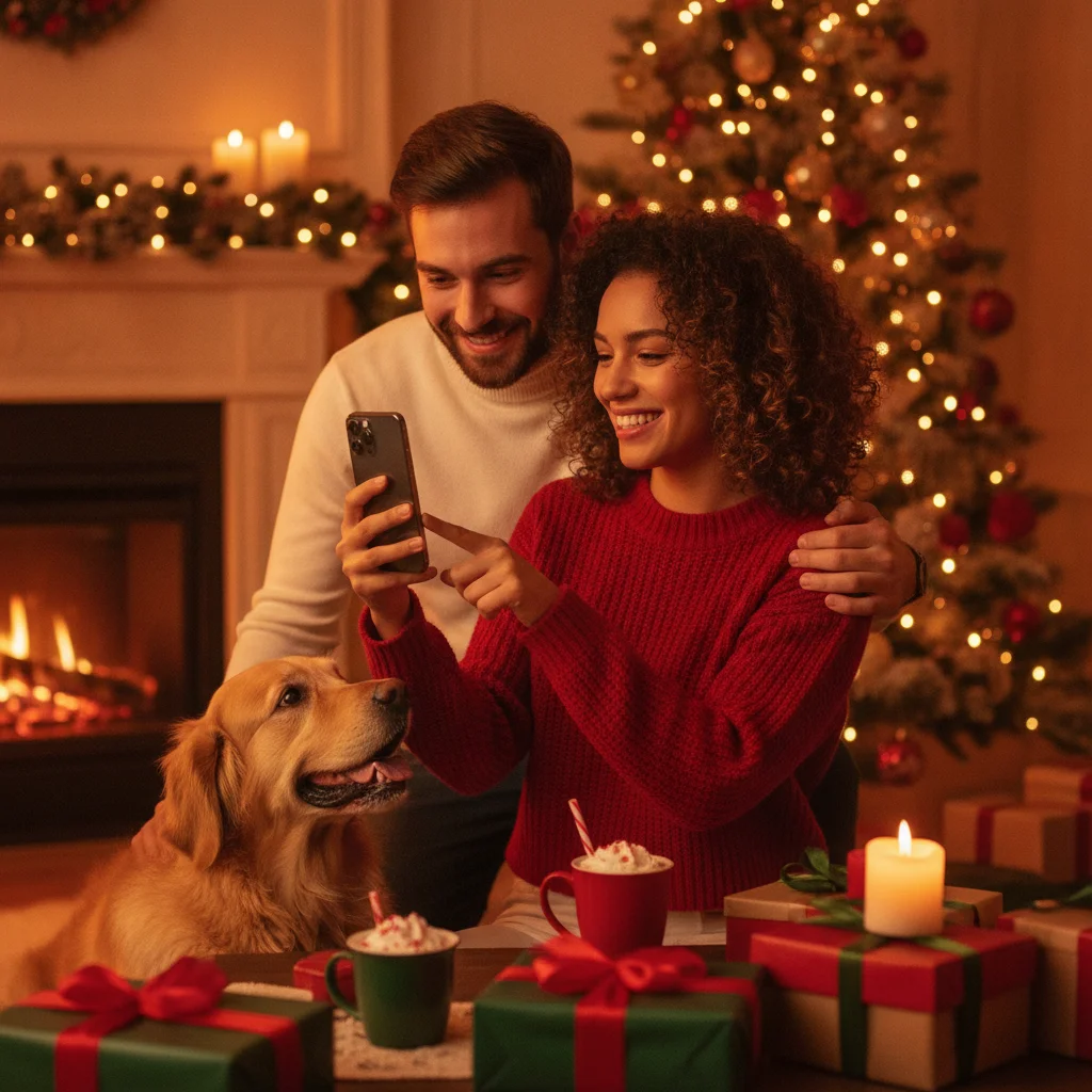 How to Take Christmas Photos with iPhone — festive Christmas photo example