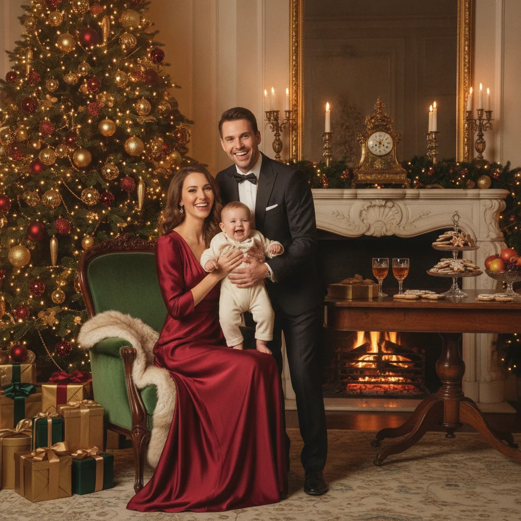 Luxury Christmas Portrait Inspiration — luxury Christmas portraits (christmas photos) — Christmas card guide visual