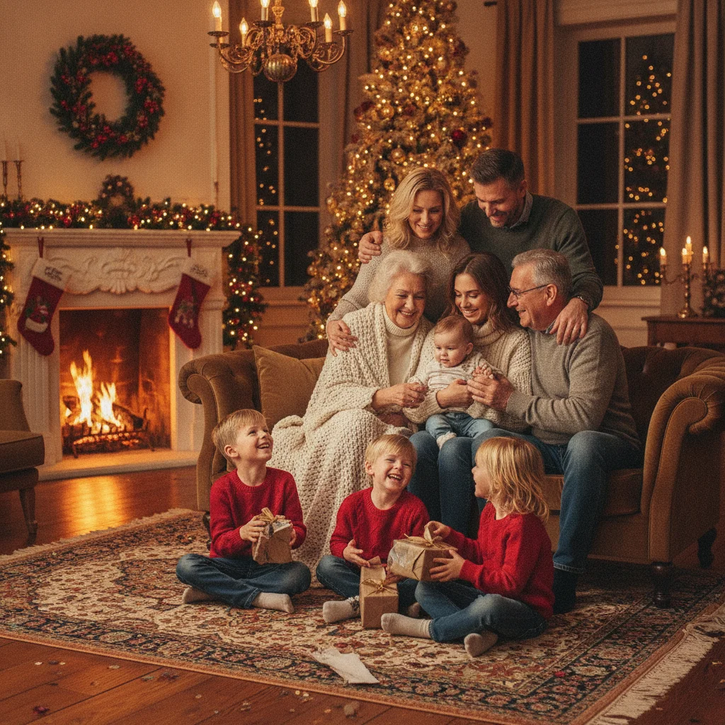 Meaningful Multigenerational Christmas Photo Ideas (christmas photos) — festive Christmas photo example