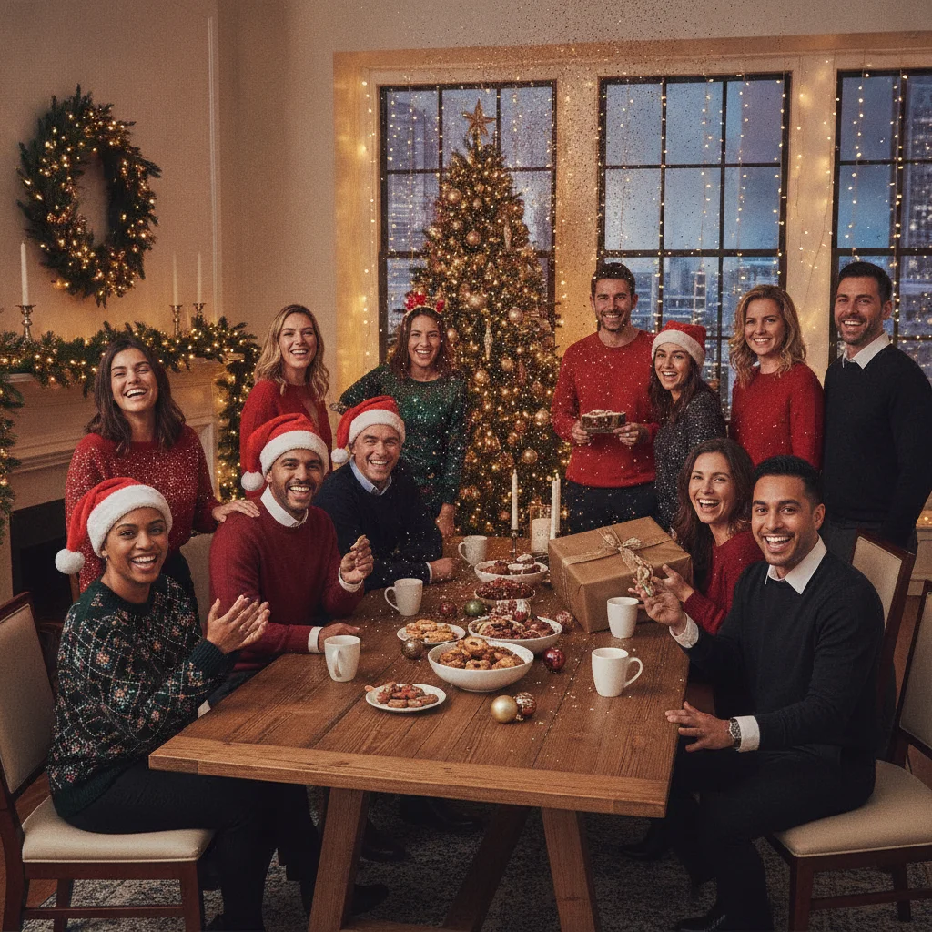 Professional and Fun Office Team Christmas Photo Ideas (christmas photos) — festive Christmas photo example
