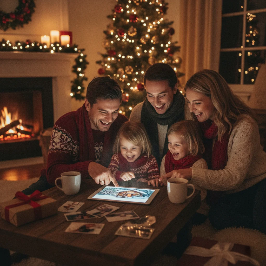 How to Edit Christmas Photos Online — online Christmas photo editor — festive Christmas photo example