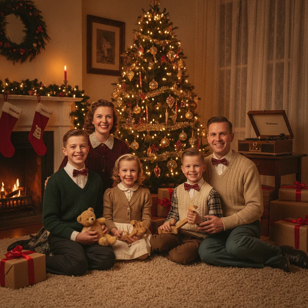How to Create a Vintage Christmas Family Portrait Style (christmas photos) — Christmas card guide visual