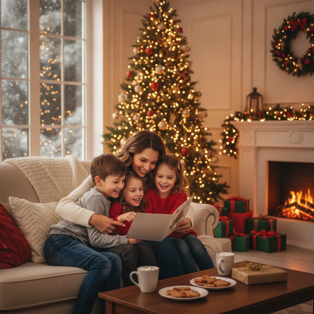 Christmas Card Message for a Daughter From Her Kids — christmas card message for daughter from kids (messages) — Christmas card message guide visual