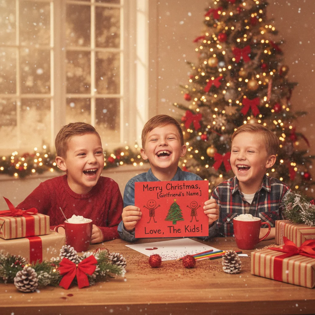 Christmas Card Message for Girlfriend From Kids (messages) — Christmas card message guide visual