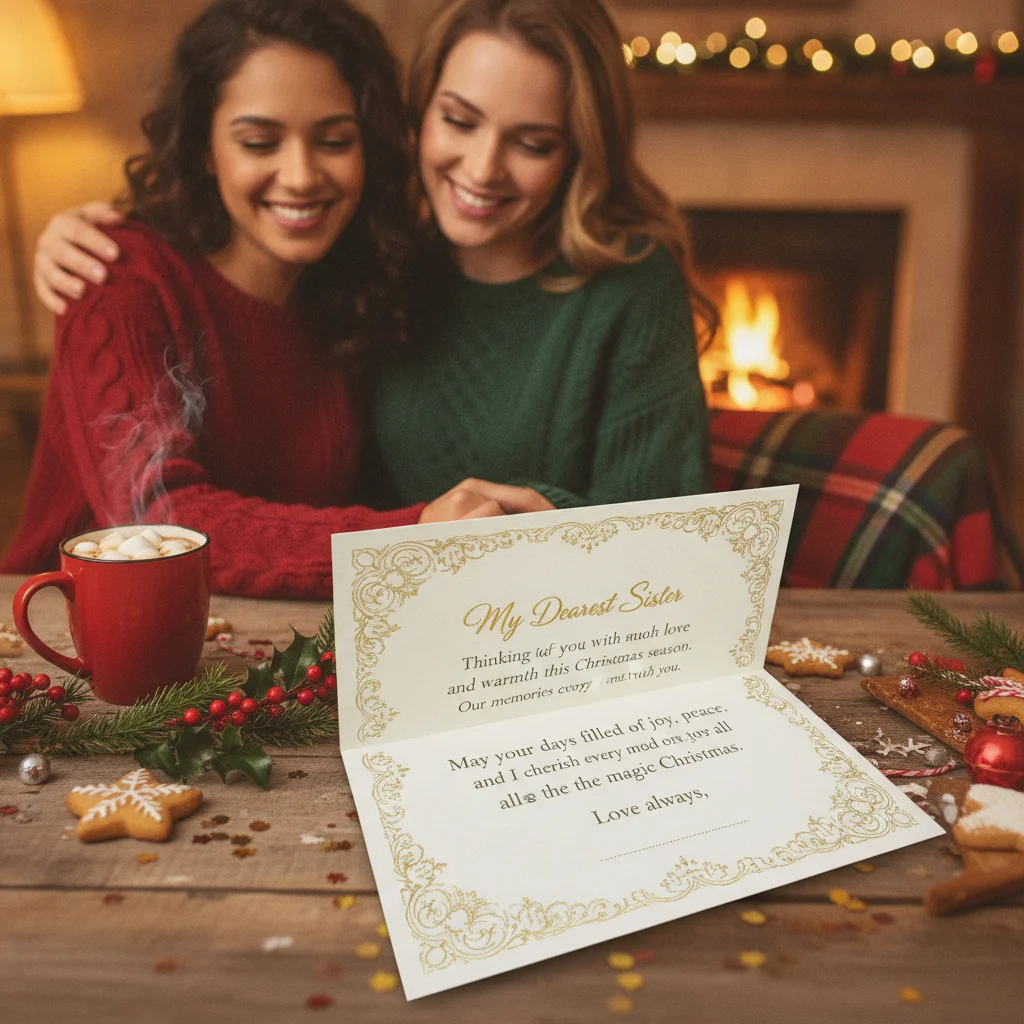 Christmas Card Message for Sister (messages) — Christmas card message guide visual