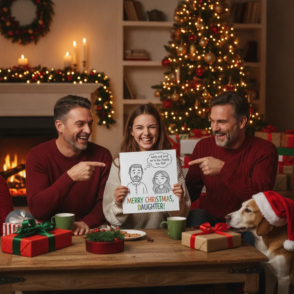 Funny Christmas Card Messages for Your Daughter — funny christmas card message for daughter — Christmas card message guide visual