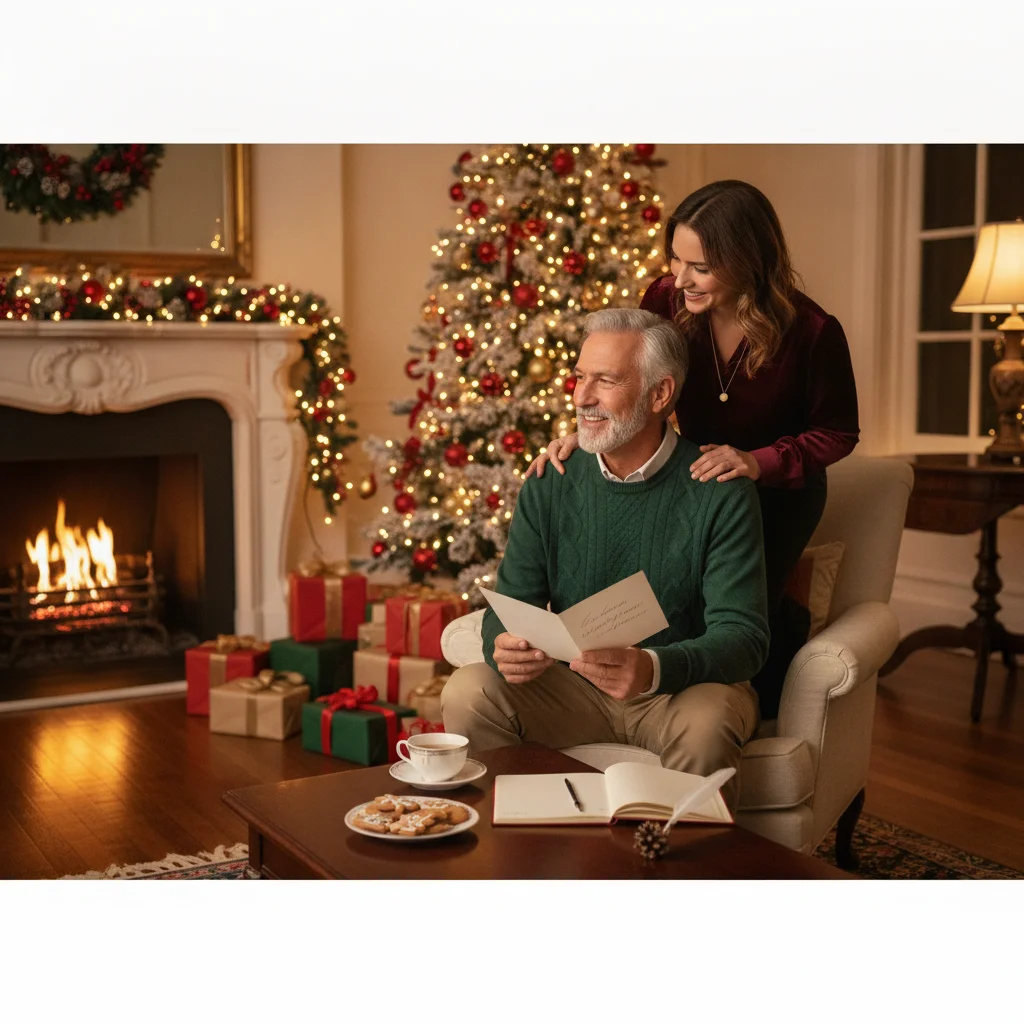 Professional Christmas Card Message for Dad (messages) — Christmas card message guide visual