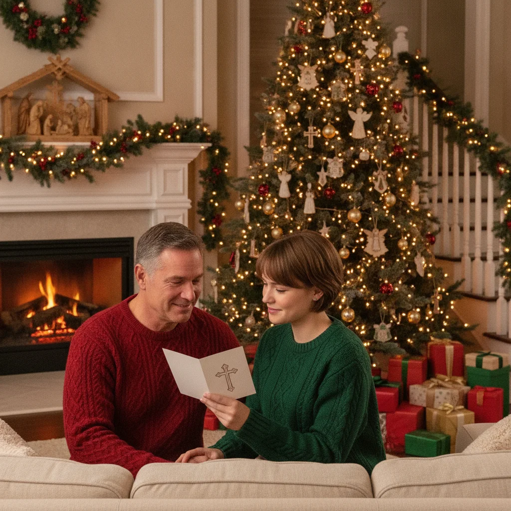 Religious Christmas Card Message for Dad (messages) — Christmas card message guide visual