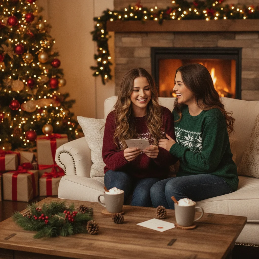 Short Christmas Card Message for Sister (messages) — Christmas card message guide visual
