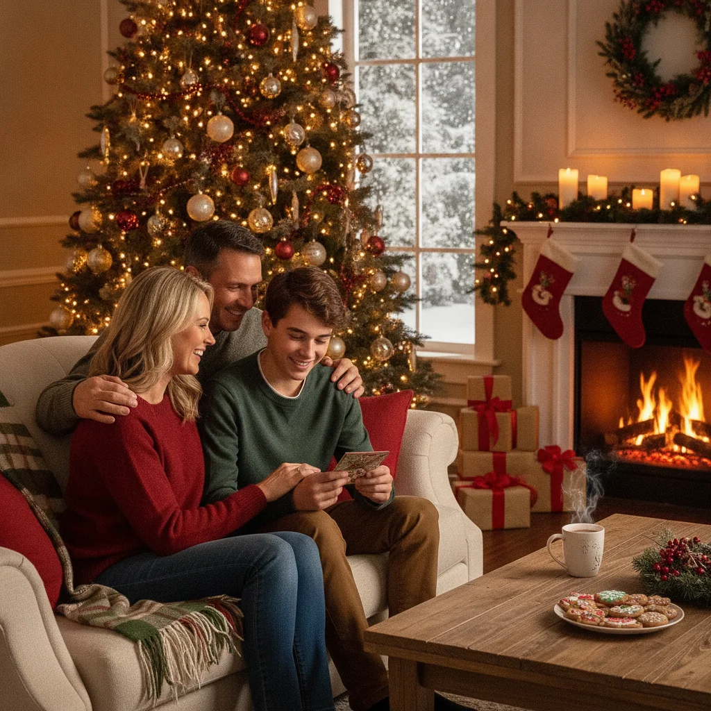Short Christmas Card Message for Son (messages) — Christmas card message guide visual