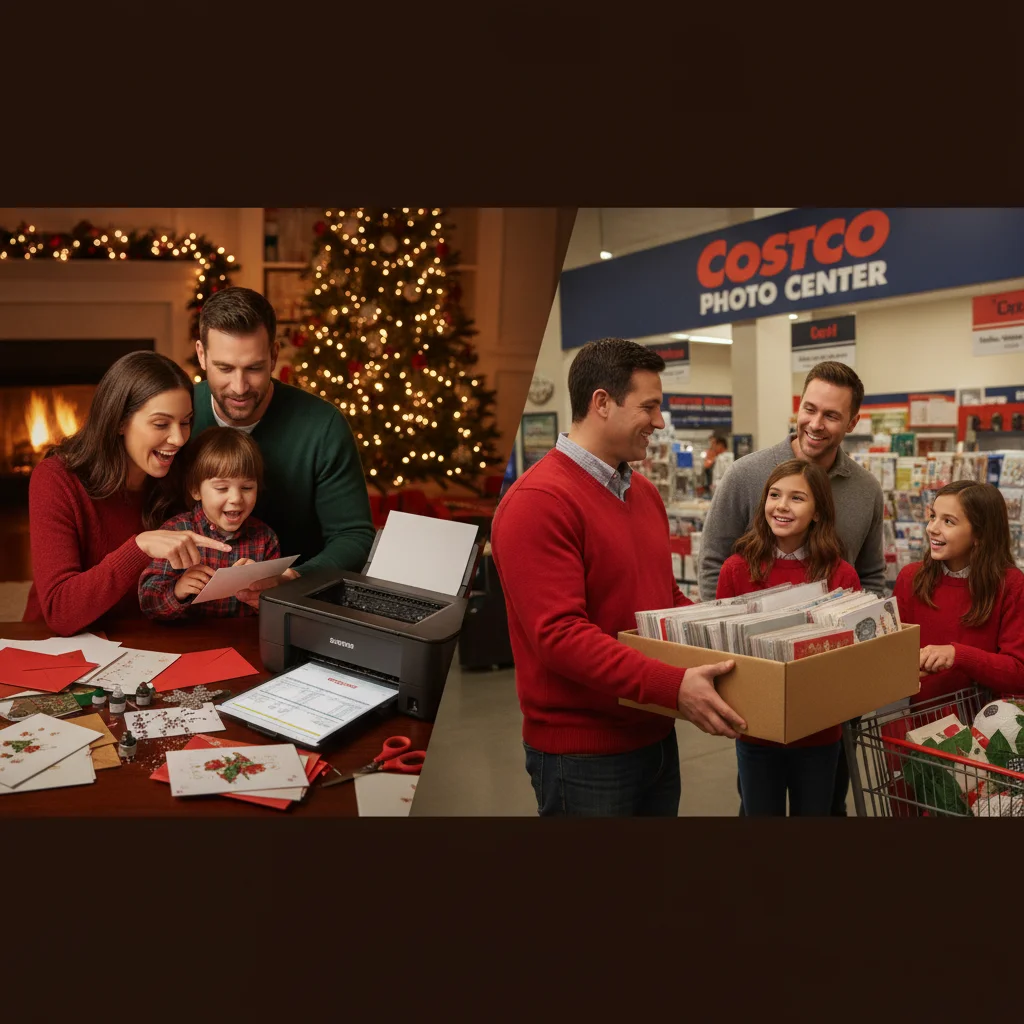 Is Home Printing or Costco Cheaper for Christmas Cards? — home printer vs costco for christmas card printing cost comparison (printing mailing) — Christmas card